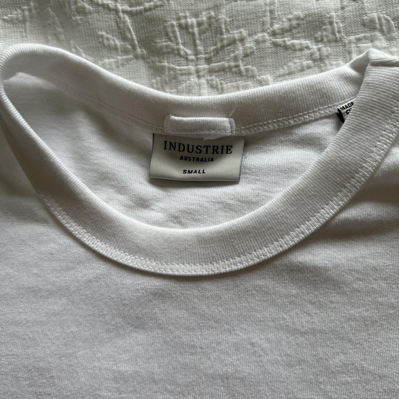 Industrie - oversized white t shirt very plain -... - Depop