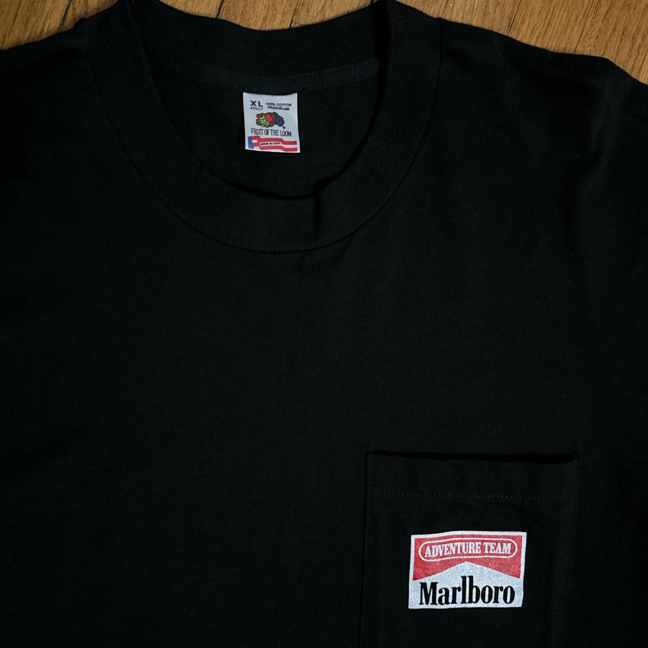 Vintage Marlboro black pocket tee Coyote Bluff wolf | Depop