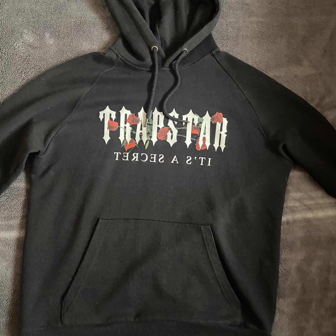 Trapstar irongate rose hoodie Black Size M Good... - Depop