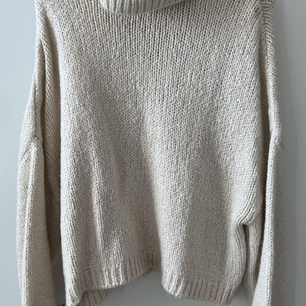 Beige Wool Blend #Mango #Turtle neck sweater Medium - Depop