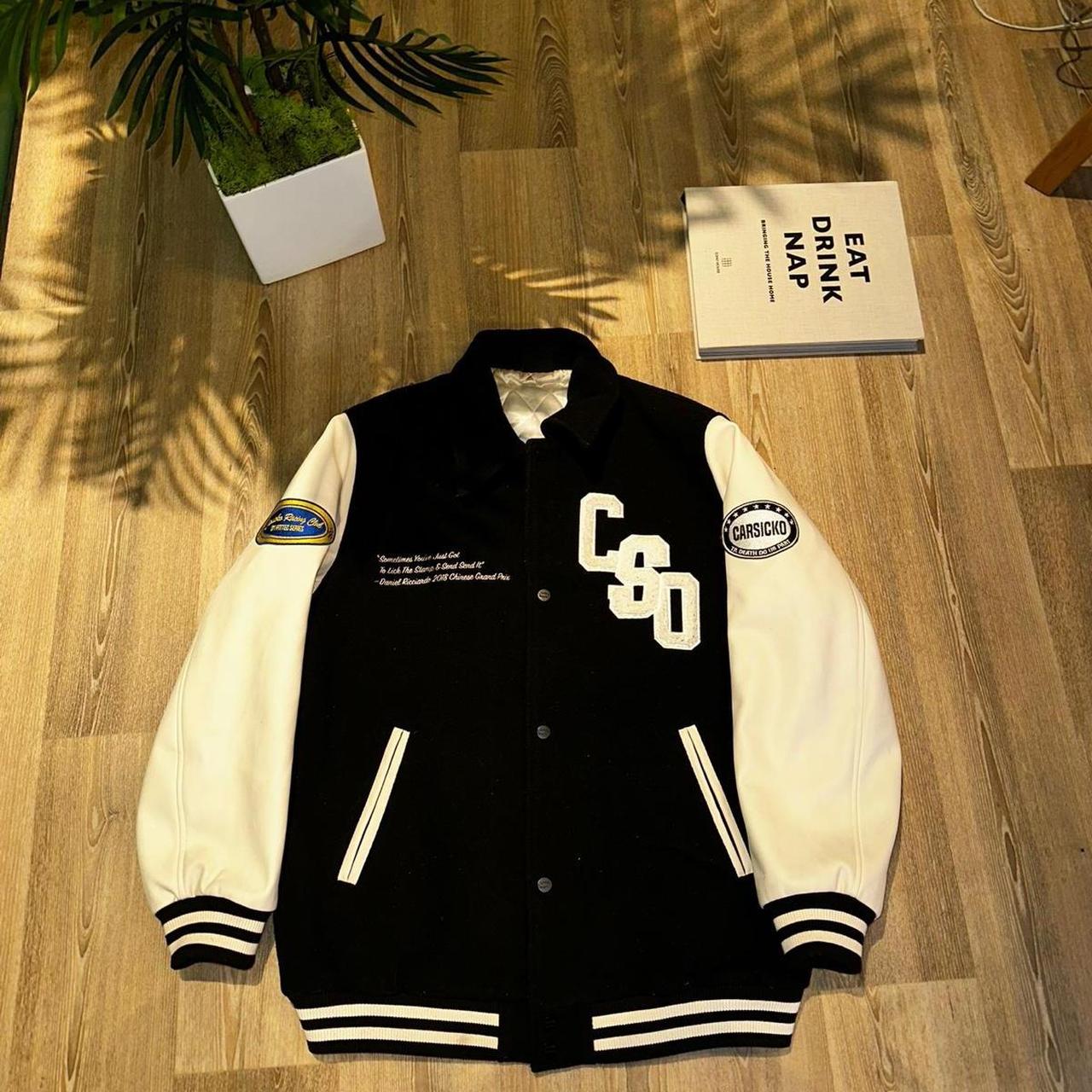 RARE CRTZ GOAT NAVY VARSITY JACKET SIZE XL As seen | Depop