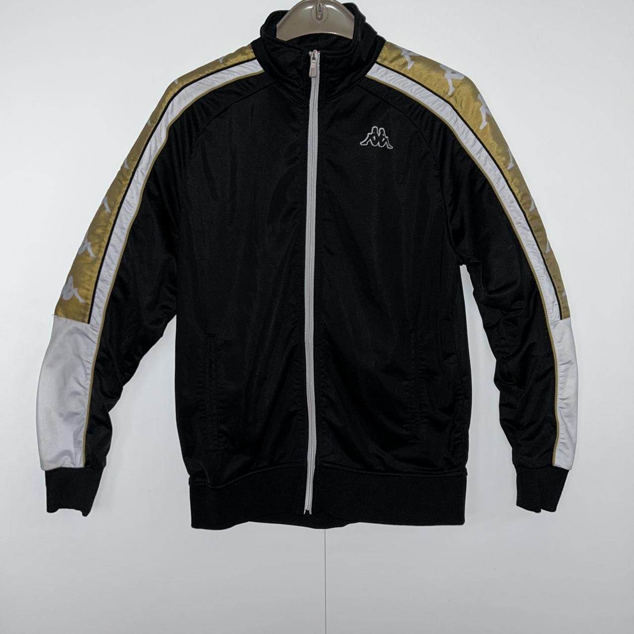 Kappa track jacket hot sale black and gold