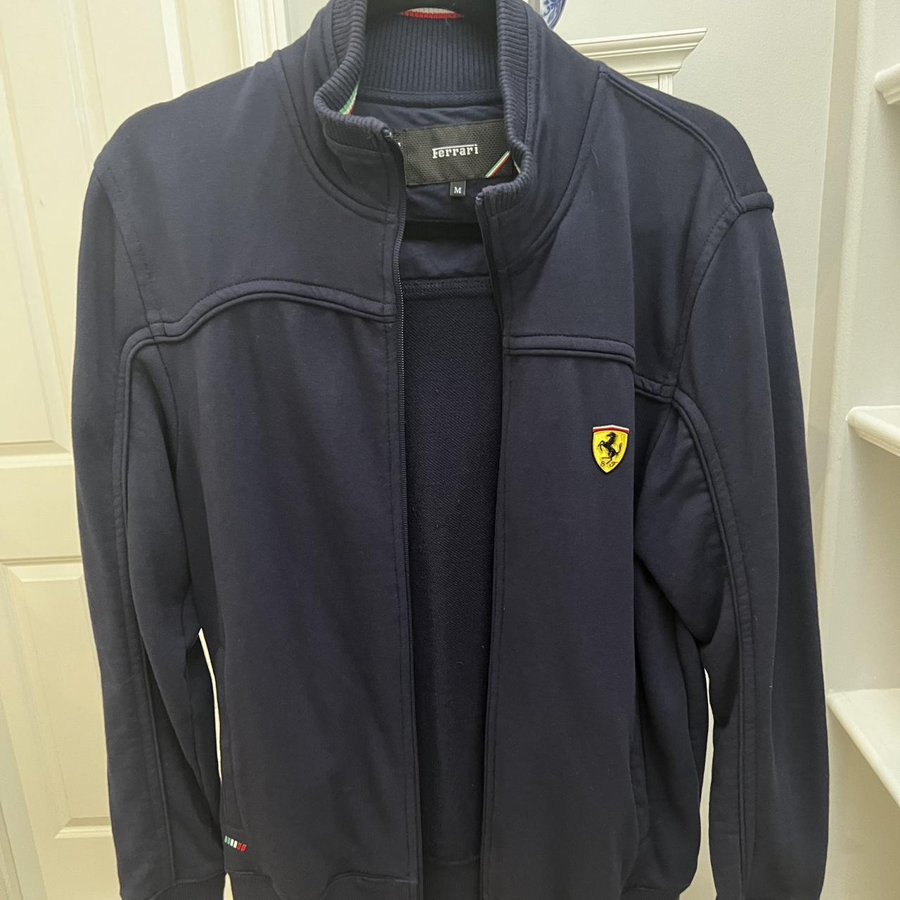 Navy Blue Ferrari racing jacket. Hardly ever worn.... - Depop