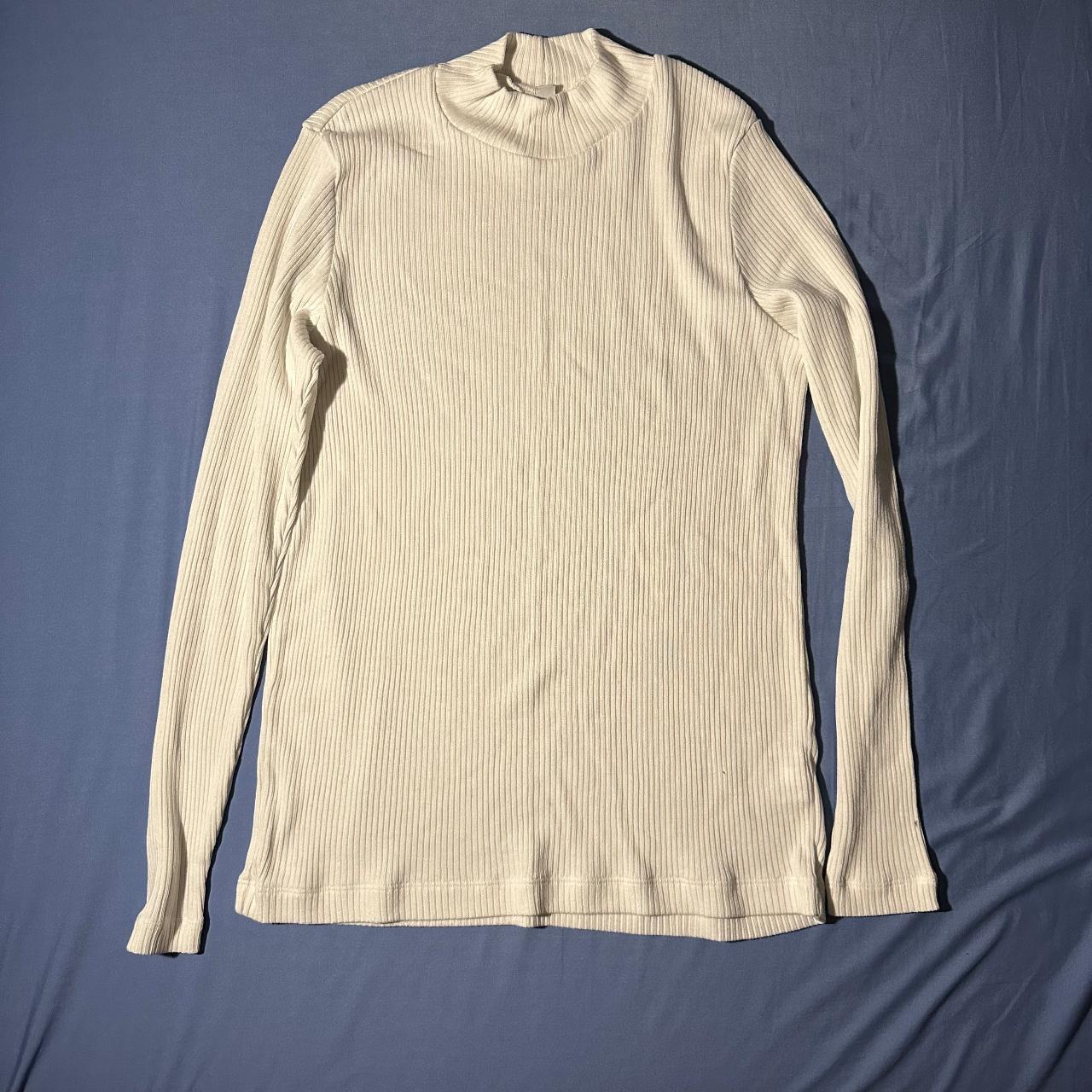 a white turtle neck top - Depop