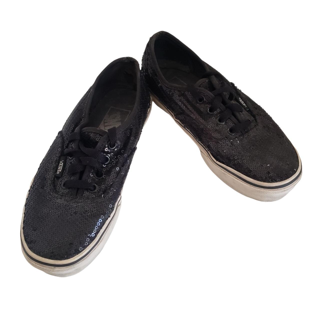 Black sequin vans discount womens