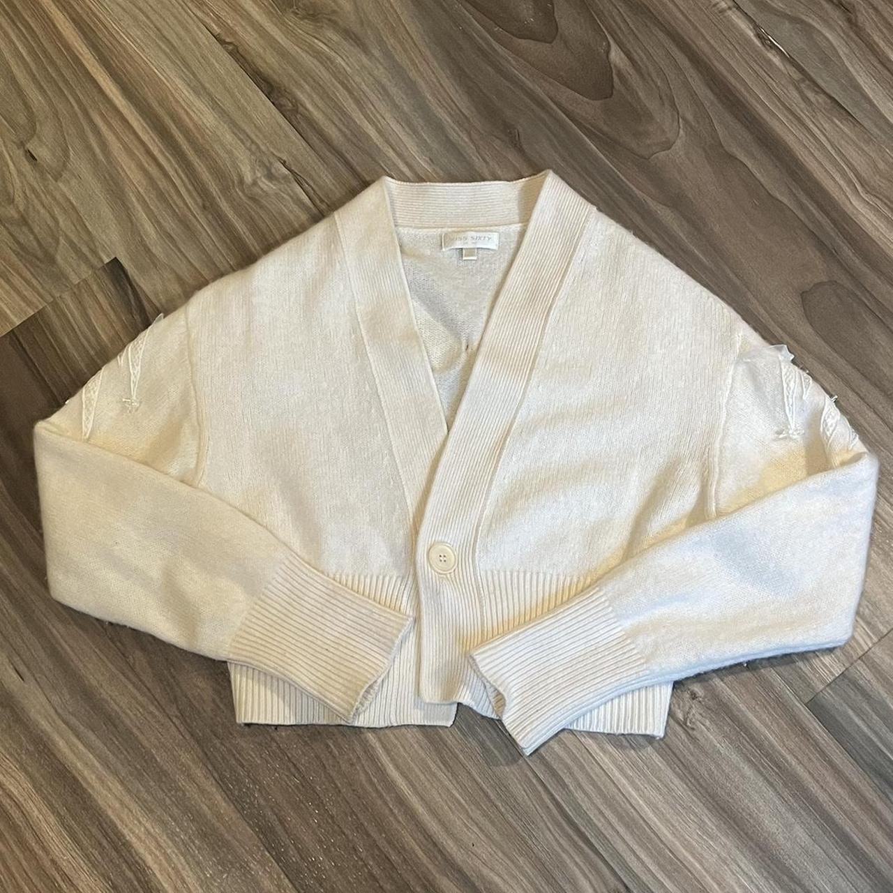 Miss Sixty Women's White Cardigan | Depop