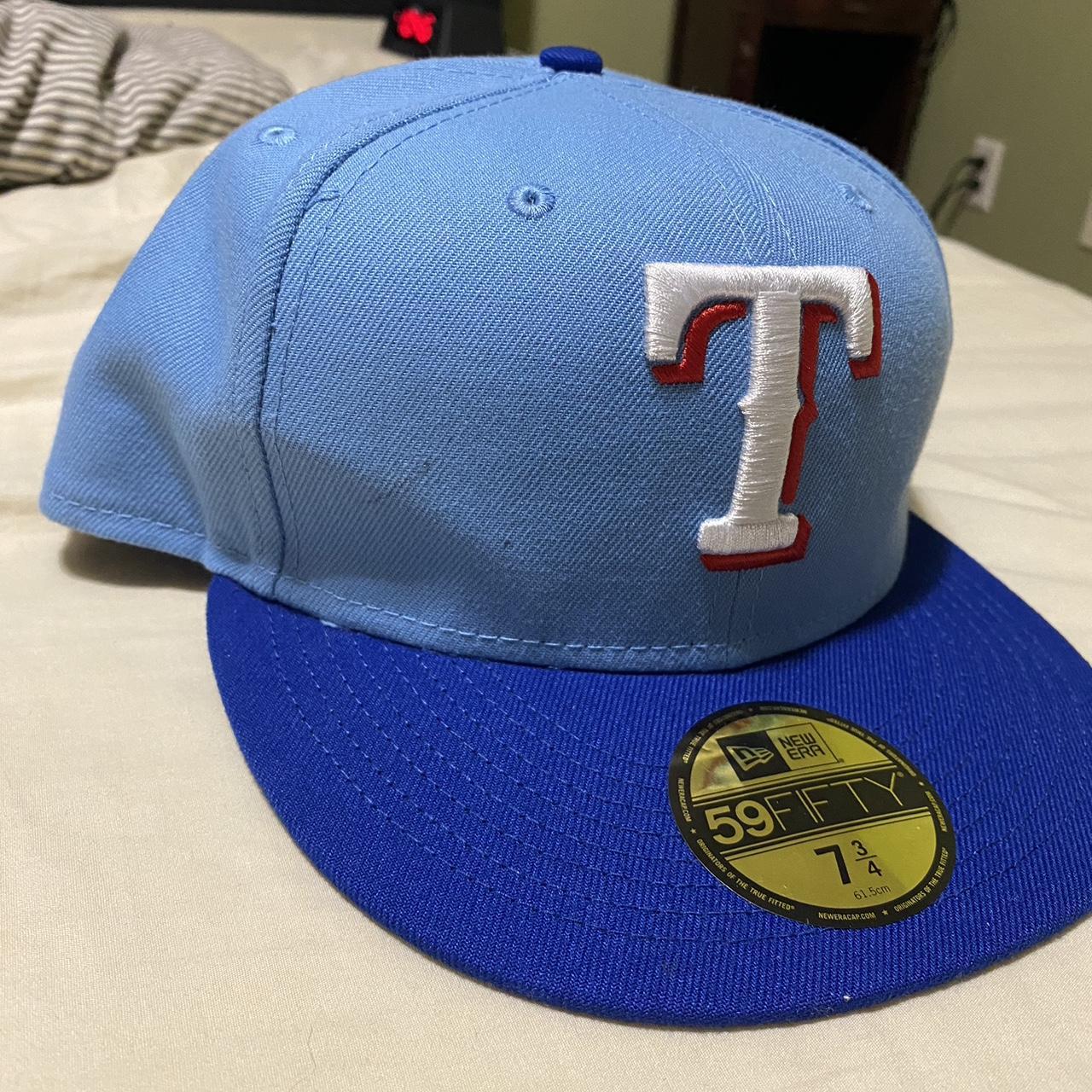 Texas Rangers Blue New Era Ball Cap Hat Fitted 7 Baseball