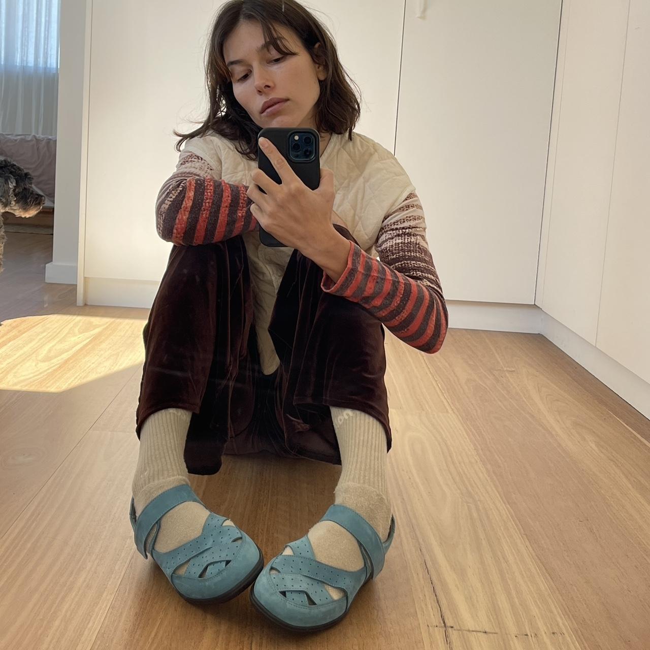 Women's Blue Sandals | Depop