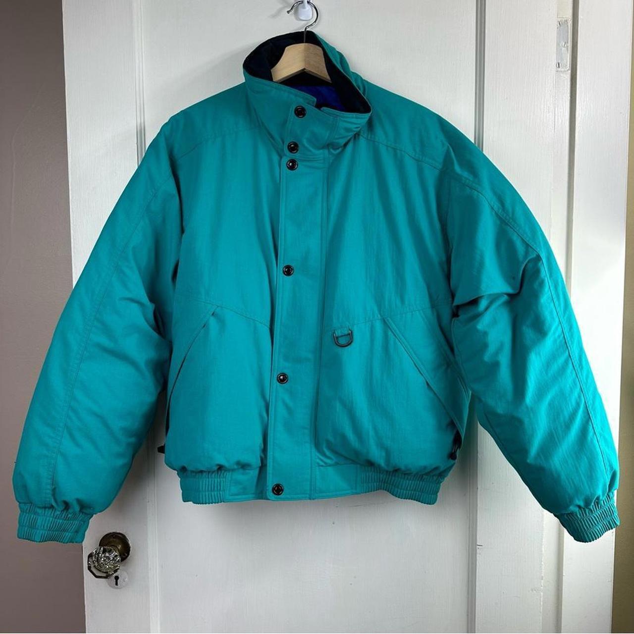 Vintage 80s Eddie Bauer Goose Down Retro Teal Ski... - Depop