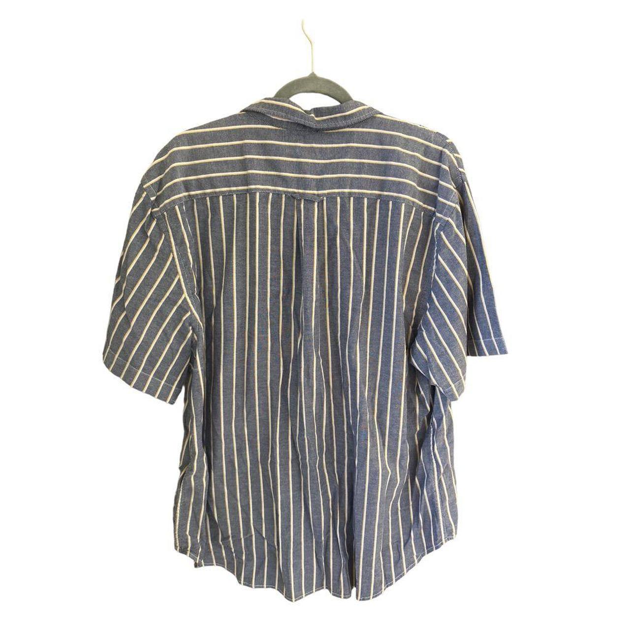 Old Navy short sleeve button up shirt striped size... - Depop