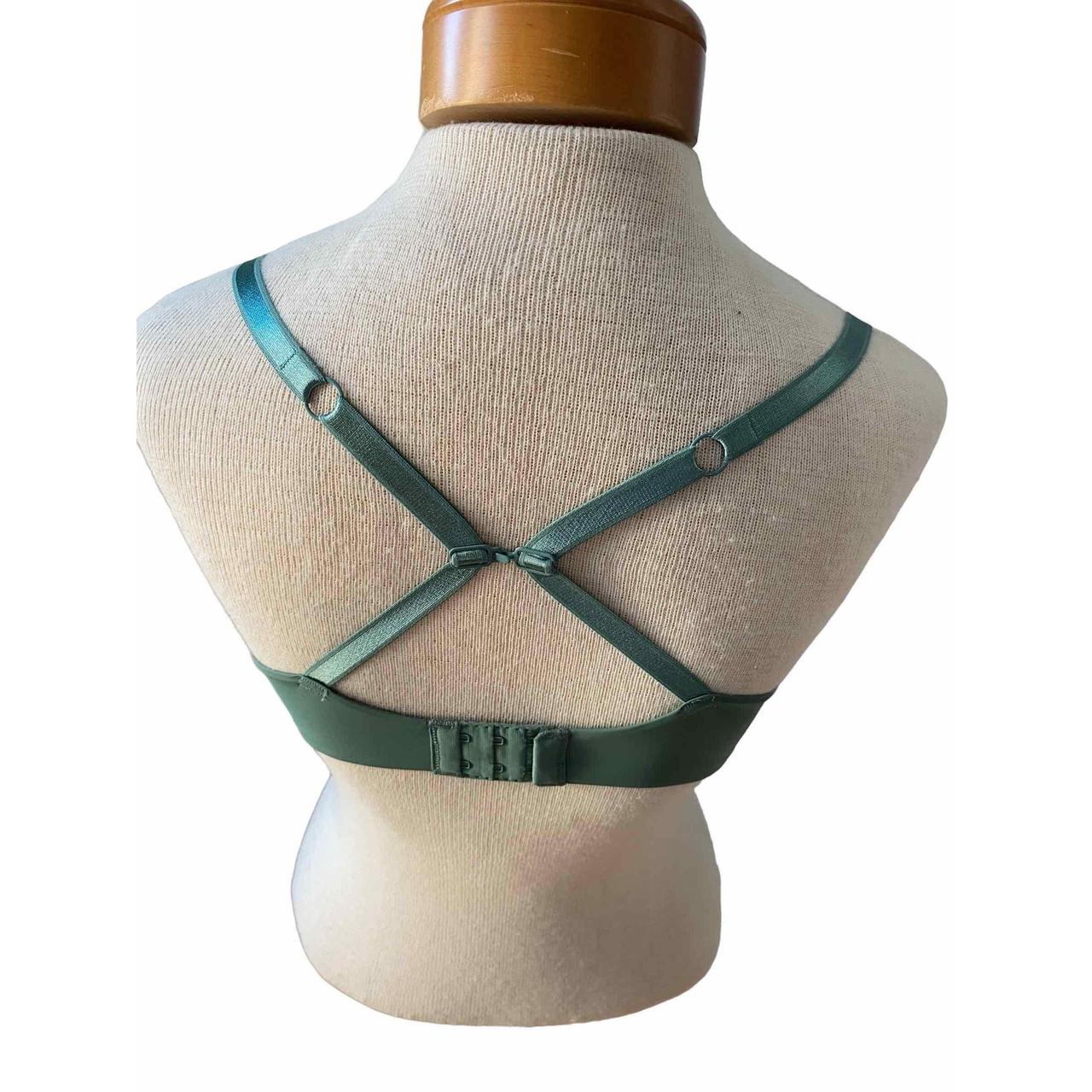 Auden 36C lightly lined wire free bra teal NWT  - Depop