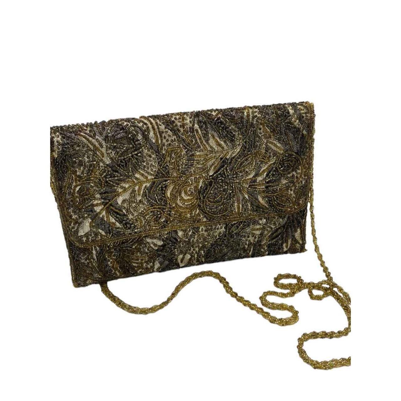 Vintage La Regale beaded handbag - Brown