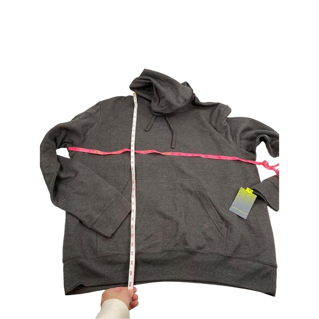 grey tek gear hoodie, size large. super - Depop