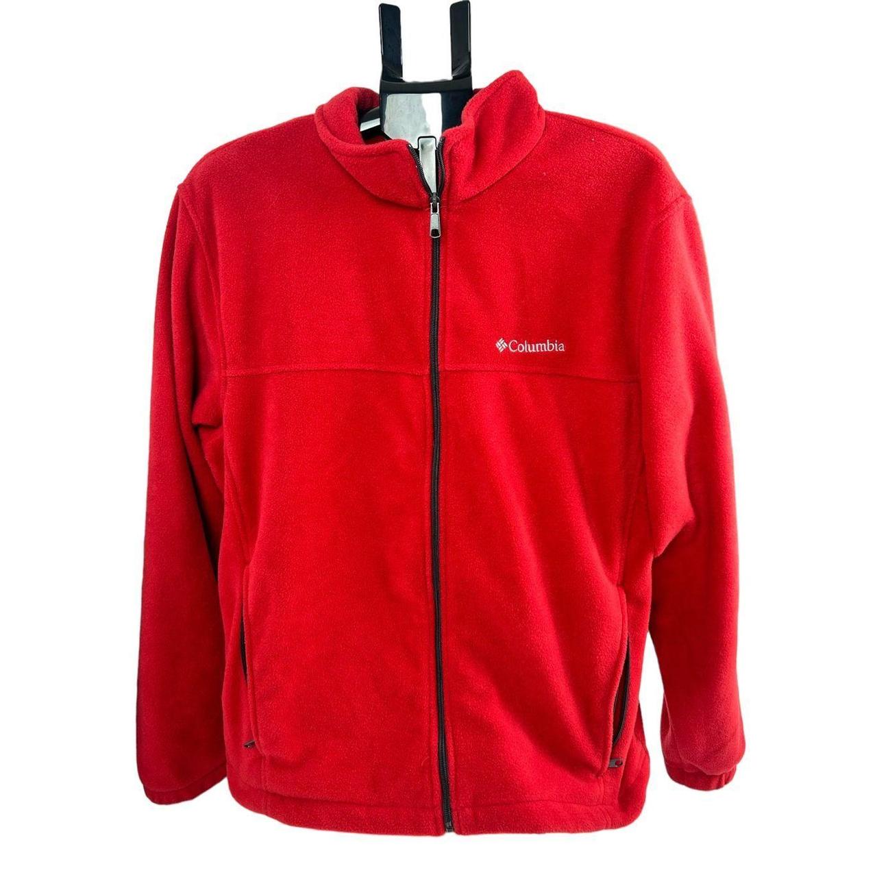 Men's columbia red outlet fleece jacket