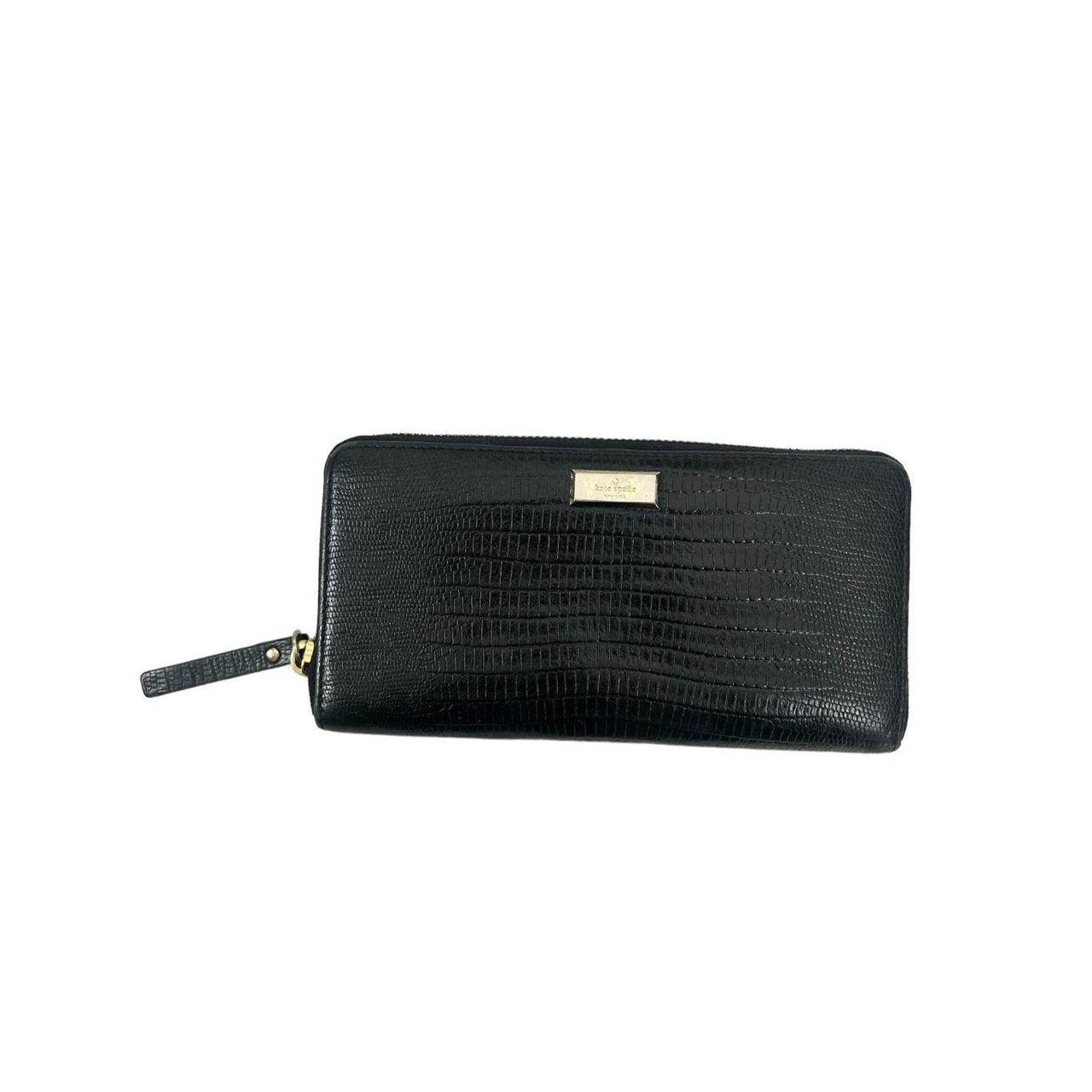 Kate Spade textured leather black envelope wallet Depop