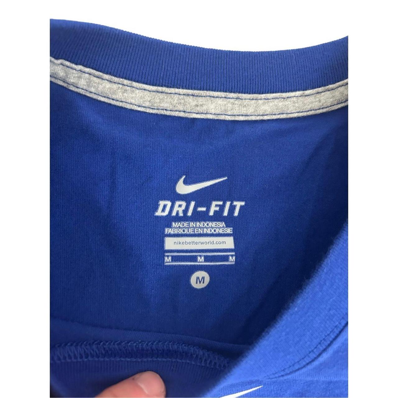 Nike Dri Fit Shirt Cubs Baseball Short Sleeve Blue - Depop