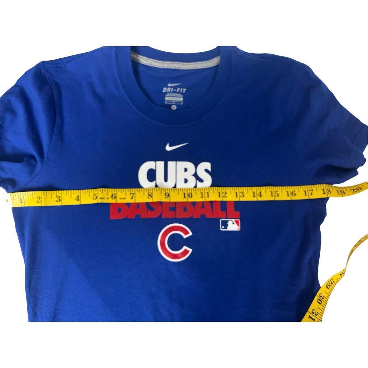 Nike Dri Fit Shirt Cubs Baseball Short Sleeve Blue - Depop