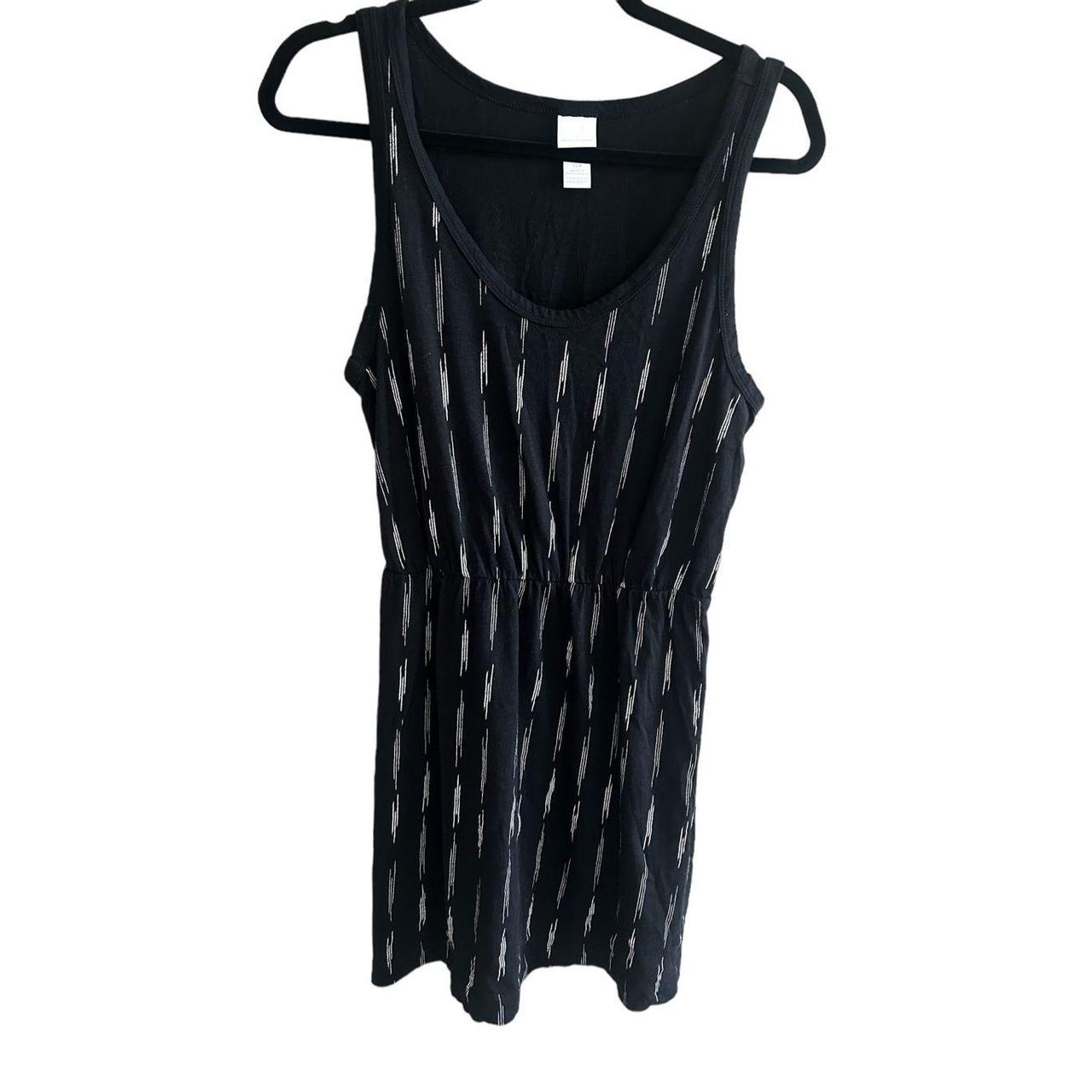H&M black and white tank dress size medium modal dress - Depop