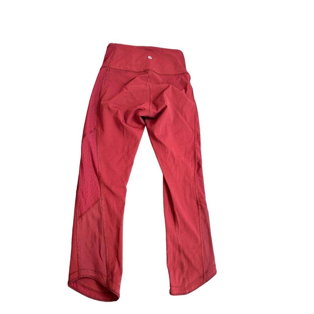 Red legging with black mesh side panel joylab - Depop