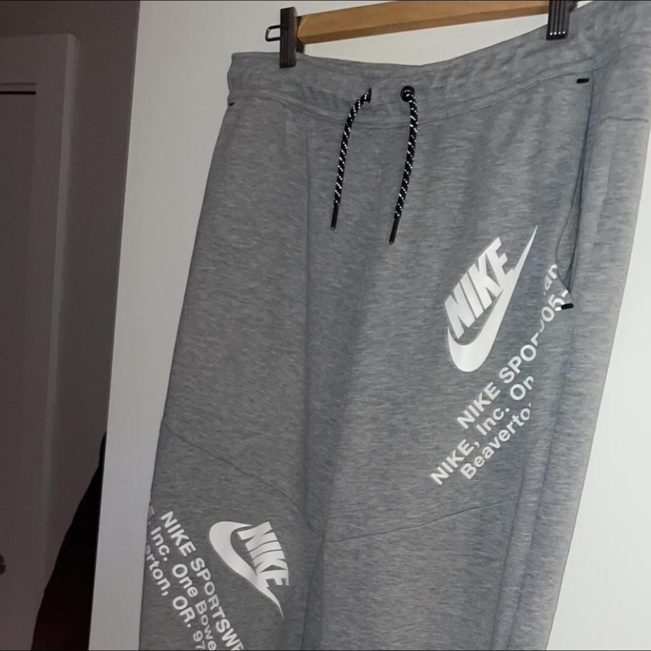 mens grey nike tech joggers