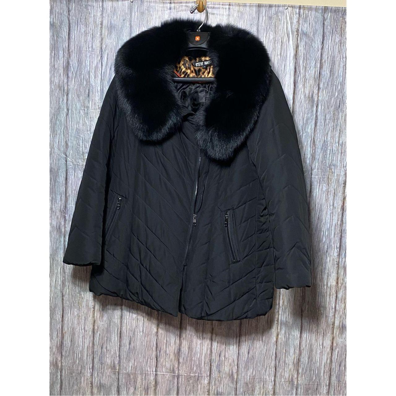 Steve Madden Solid Color Regular Black winter Coat... - Depop