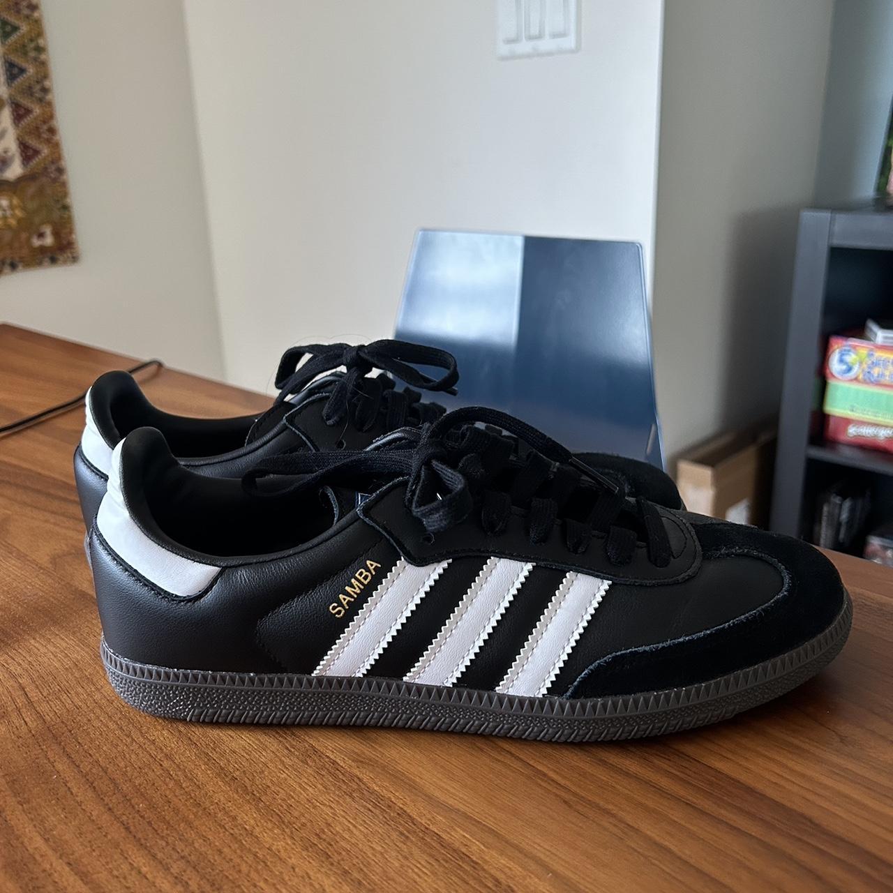 SAMBAS size 7.5 women’s never worn black and white... - Depop