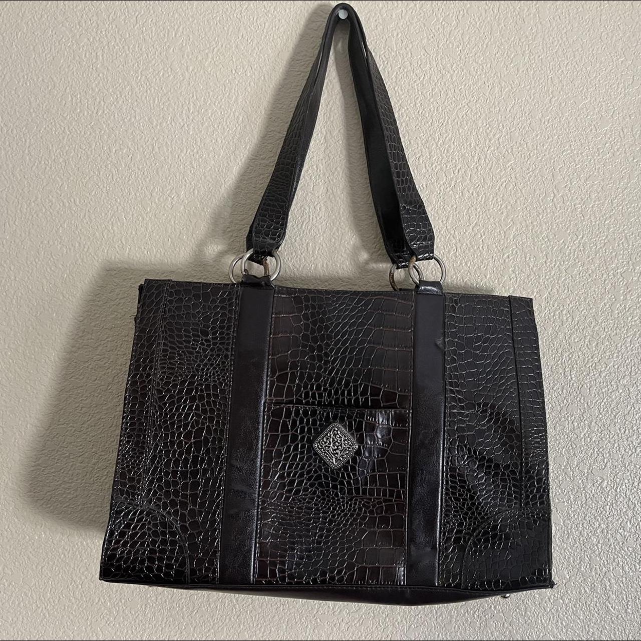 Coldwater Creek Dark Brown Leather Purse Last Depop