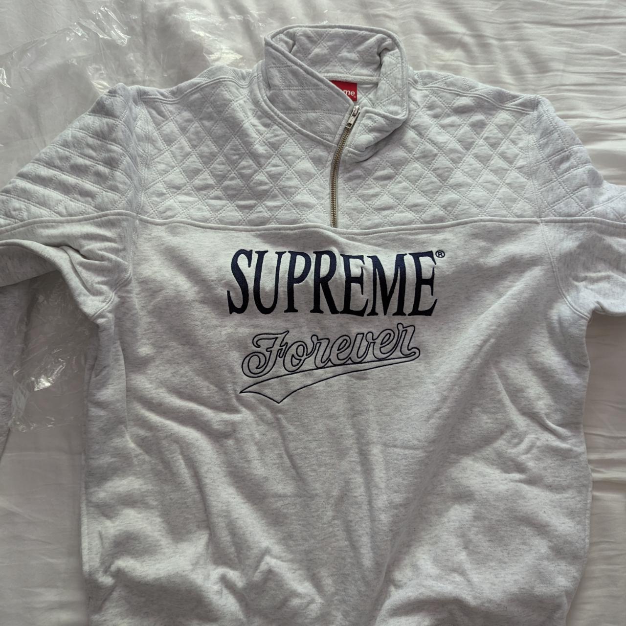 Supreme forever hotsell half zip sweatshirt