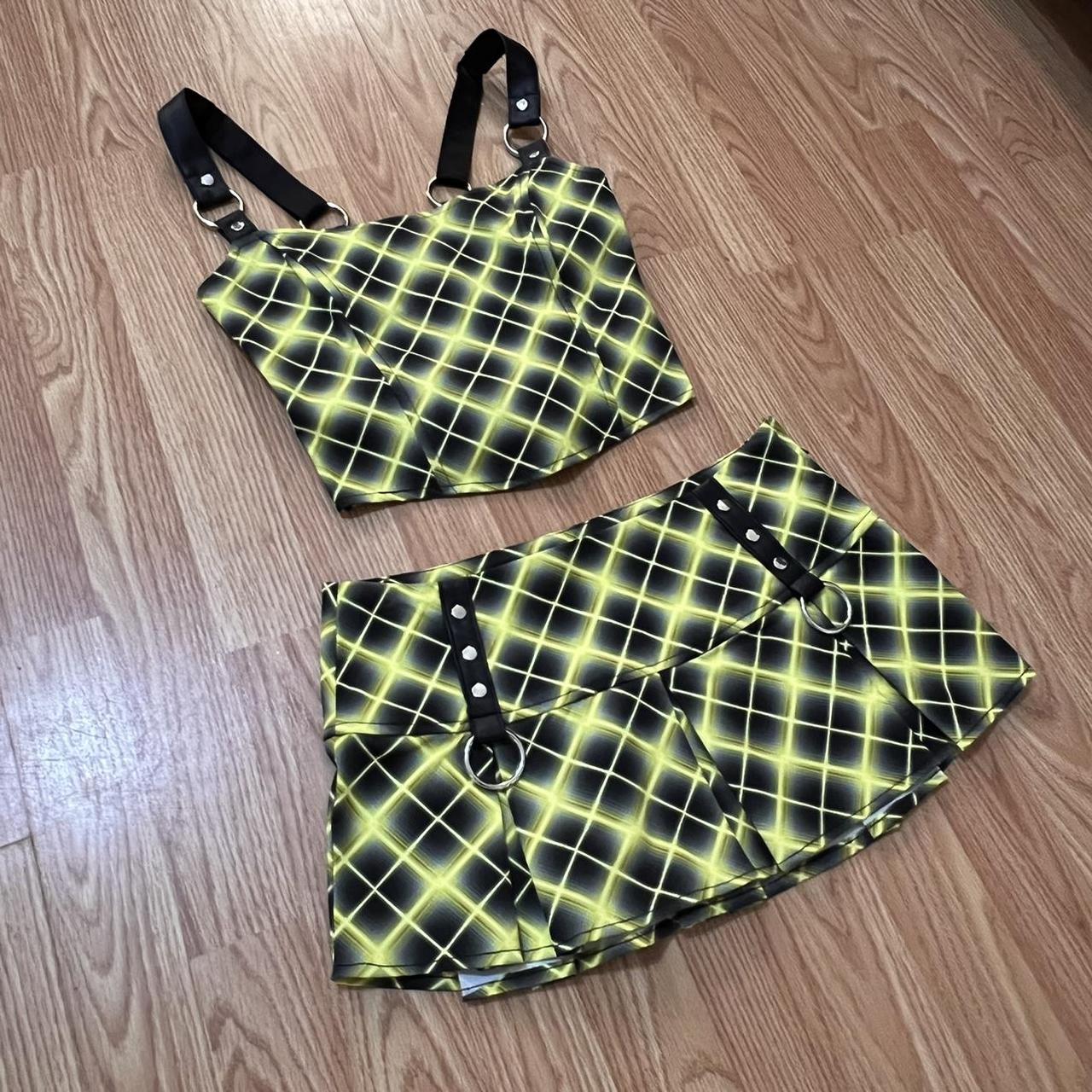 Women's Black and Yellow Top (2)