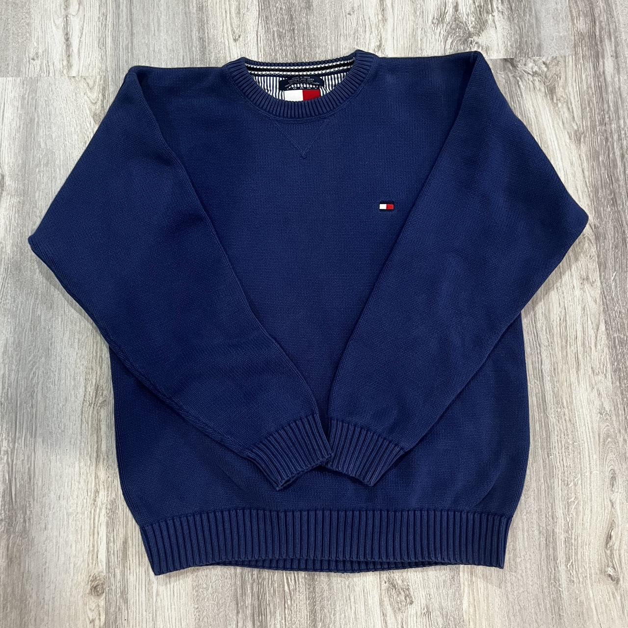 Blue Tommy Hilfiger sweater ————— Large Super good... - Depop