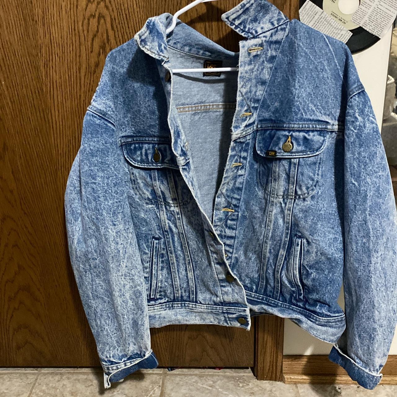 Vintage Lee Acid Wash Denim Jacket -perfect... - Depop