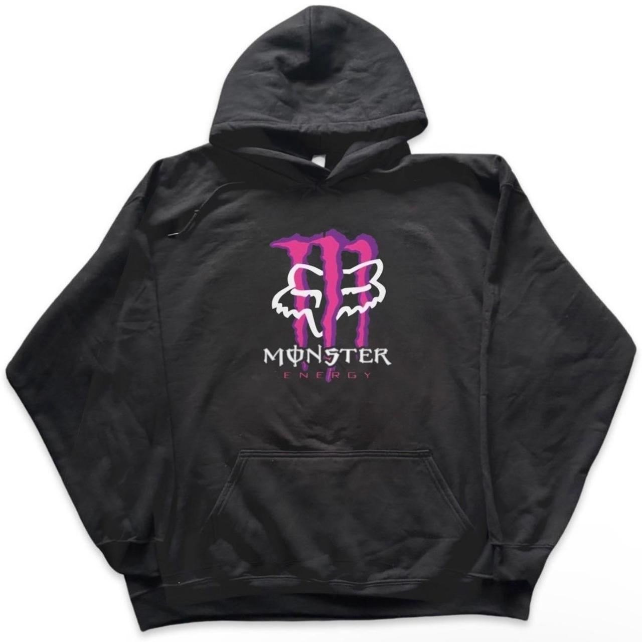 Pink monster energy sales hoodie