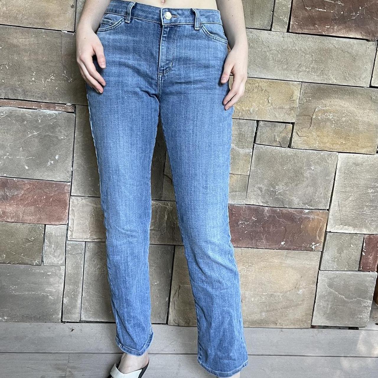 lee mid rise straight leg jeans