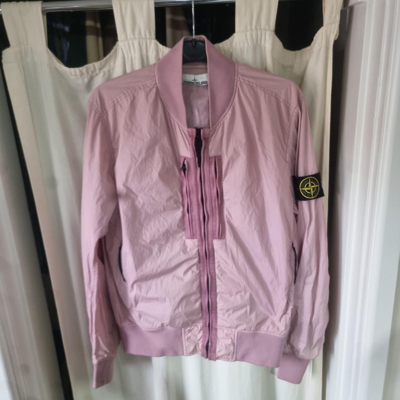 Stone island hotsell bomber jacket pink