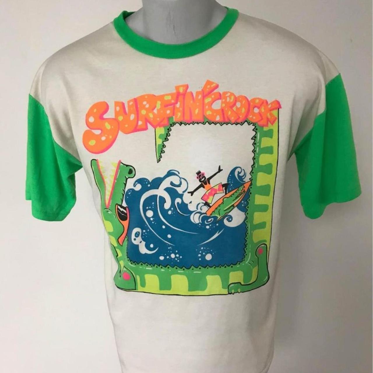 Super Cool Vintage Surfin’ Crock Shirt Men’s Size... - Depop