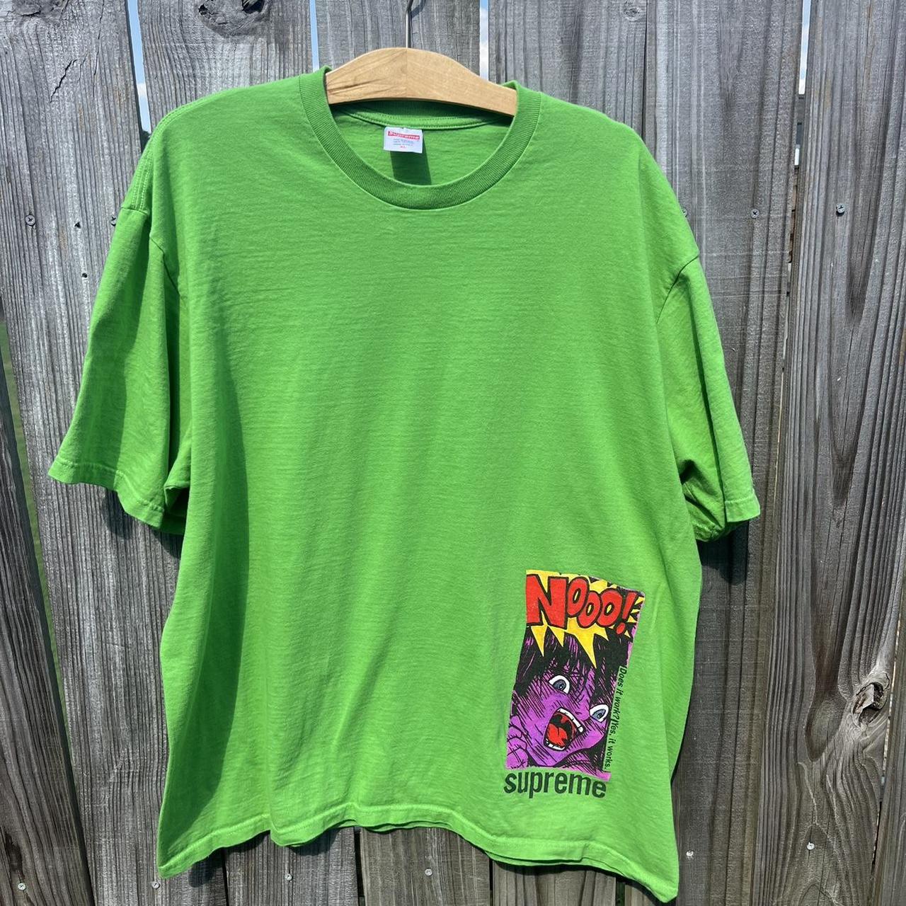 Supreme Does It Work Tee Shirt SS21 Bright Green X... - Depop