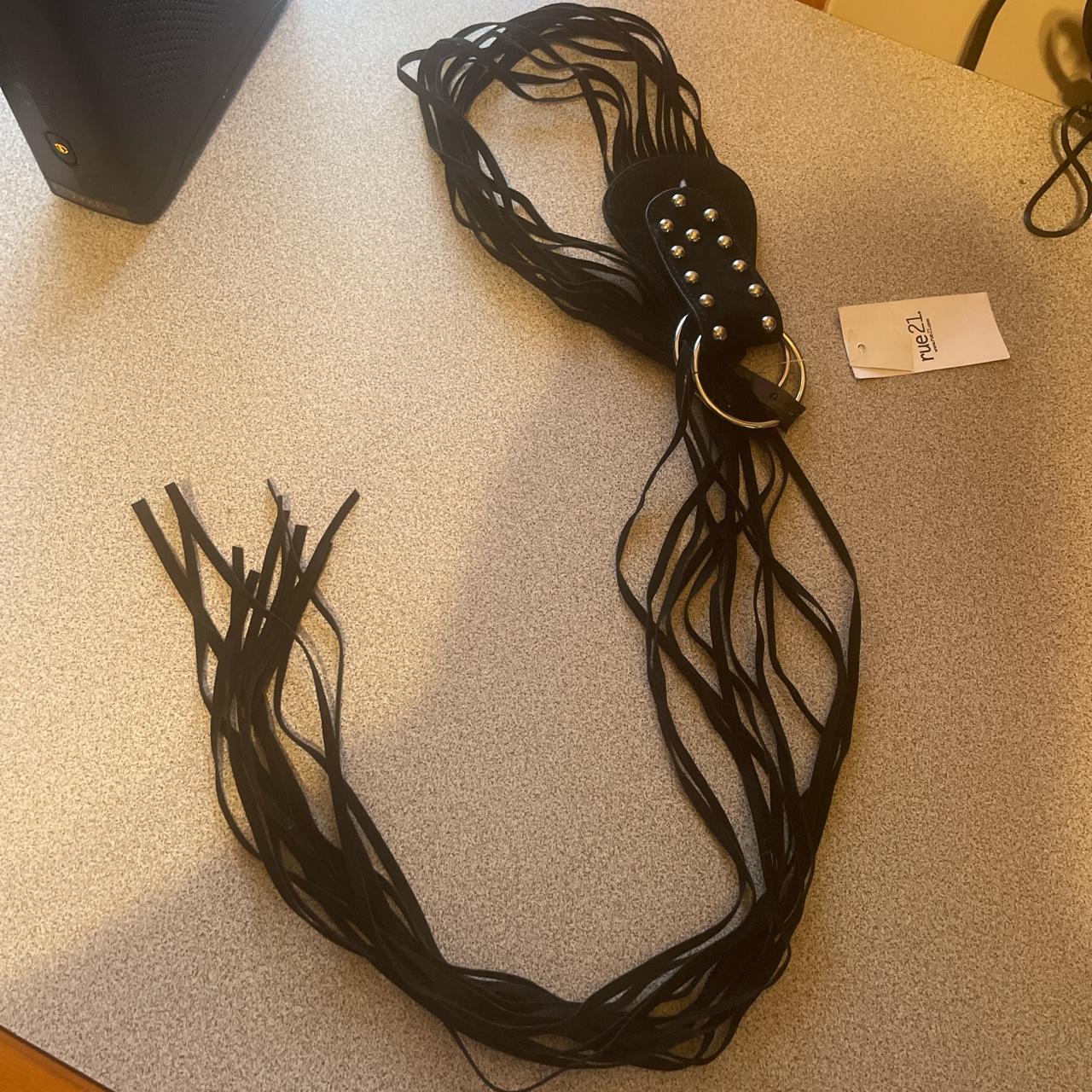 Rue21 Suede black fringe belt. brand new . Depop