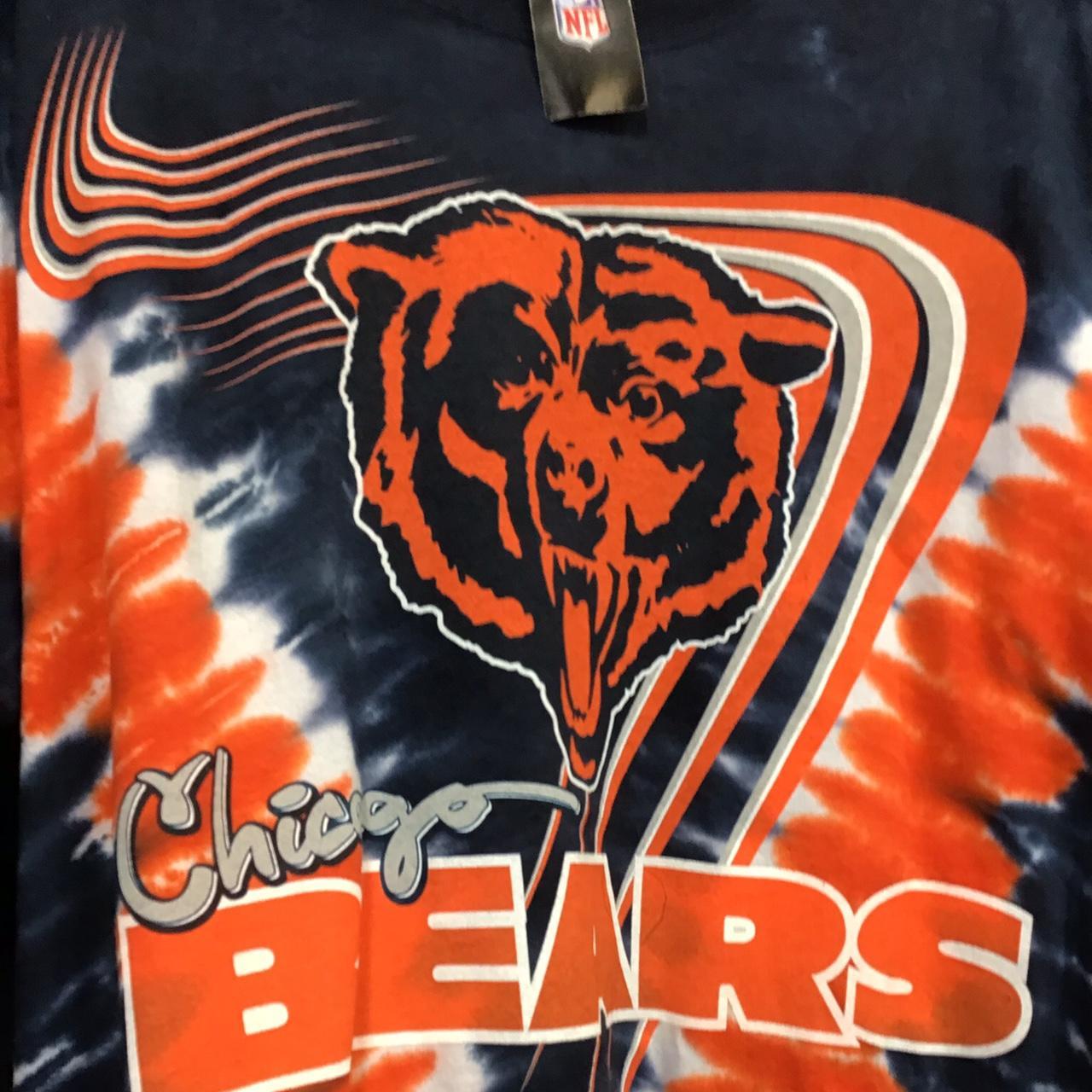 Chicago bears double sided nfl v-dyes logo prints... - Depop