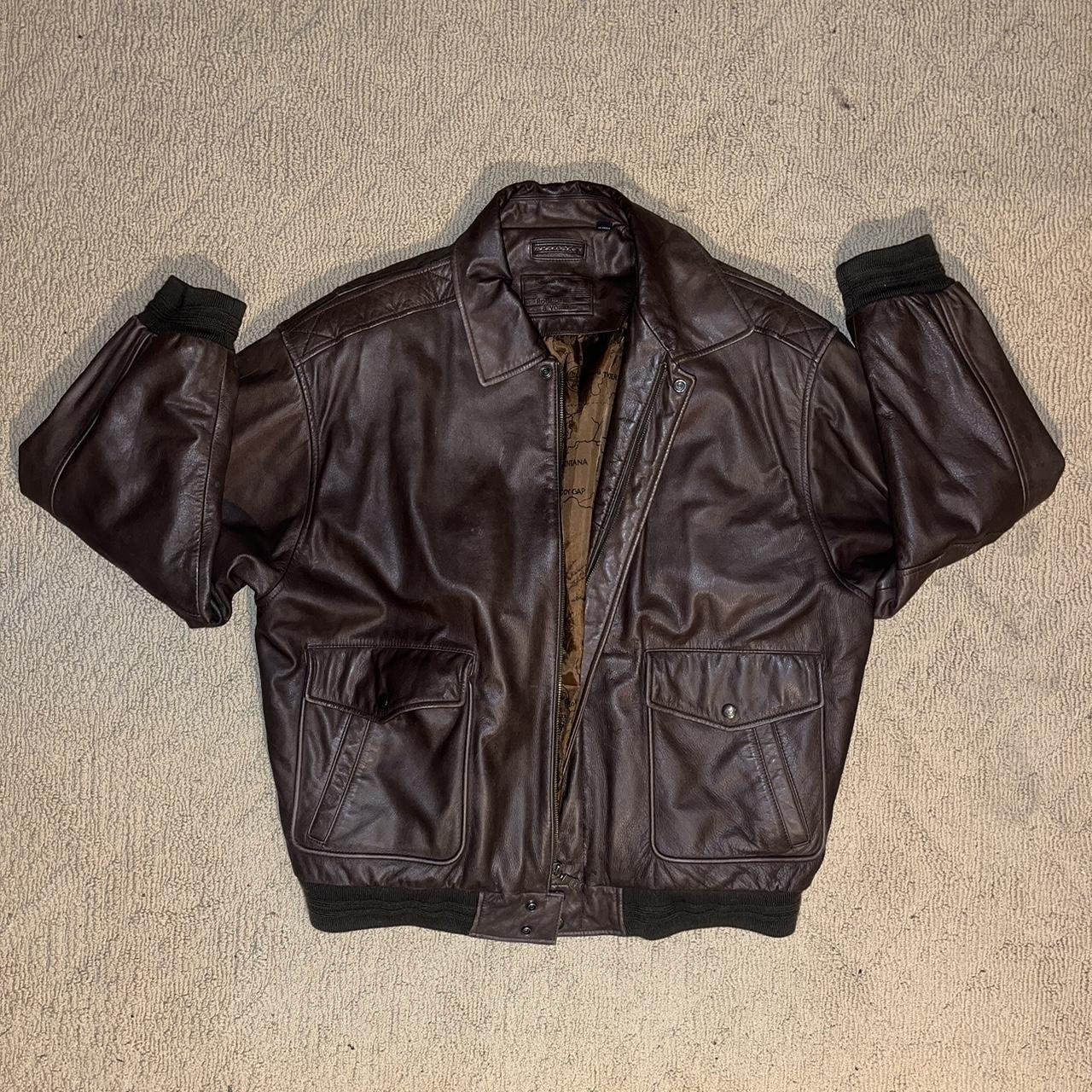 Roundtree & Yorke Genuine Leather Jacket Size XLarge... - Depop