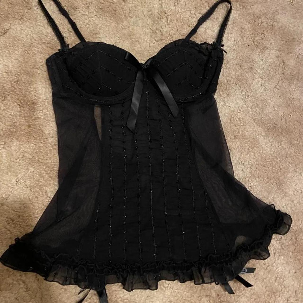 Top Victoria's Secret Black Sexy Little Things Corset 36C