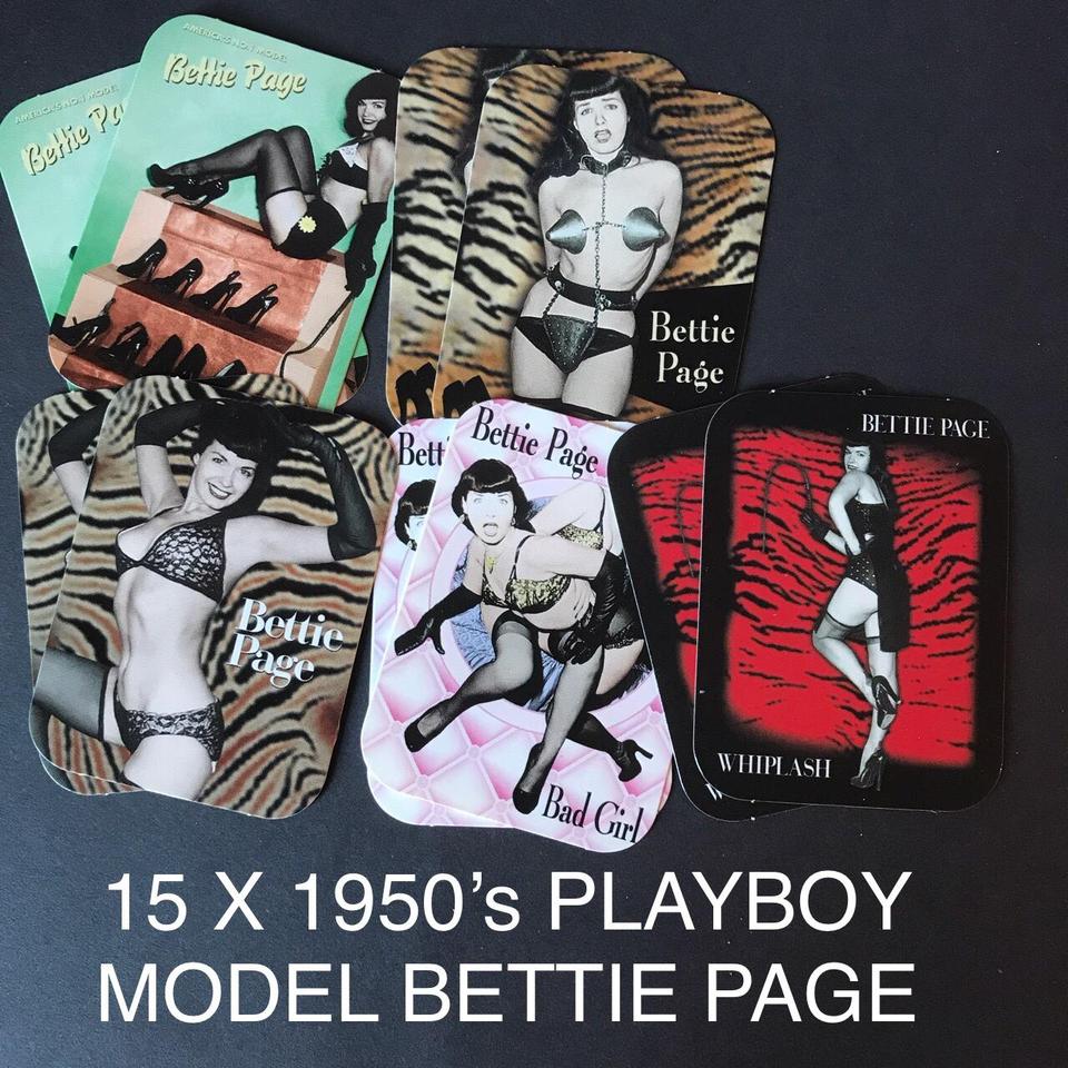 15 x OFFICIAL BETTIE PAGE PIN UP STICKERS. STICKERS... - Depop