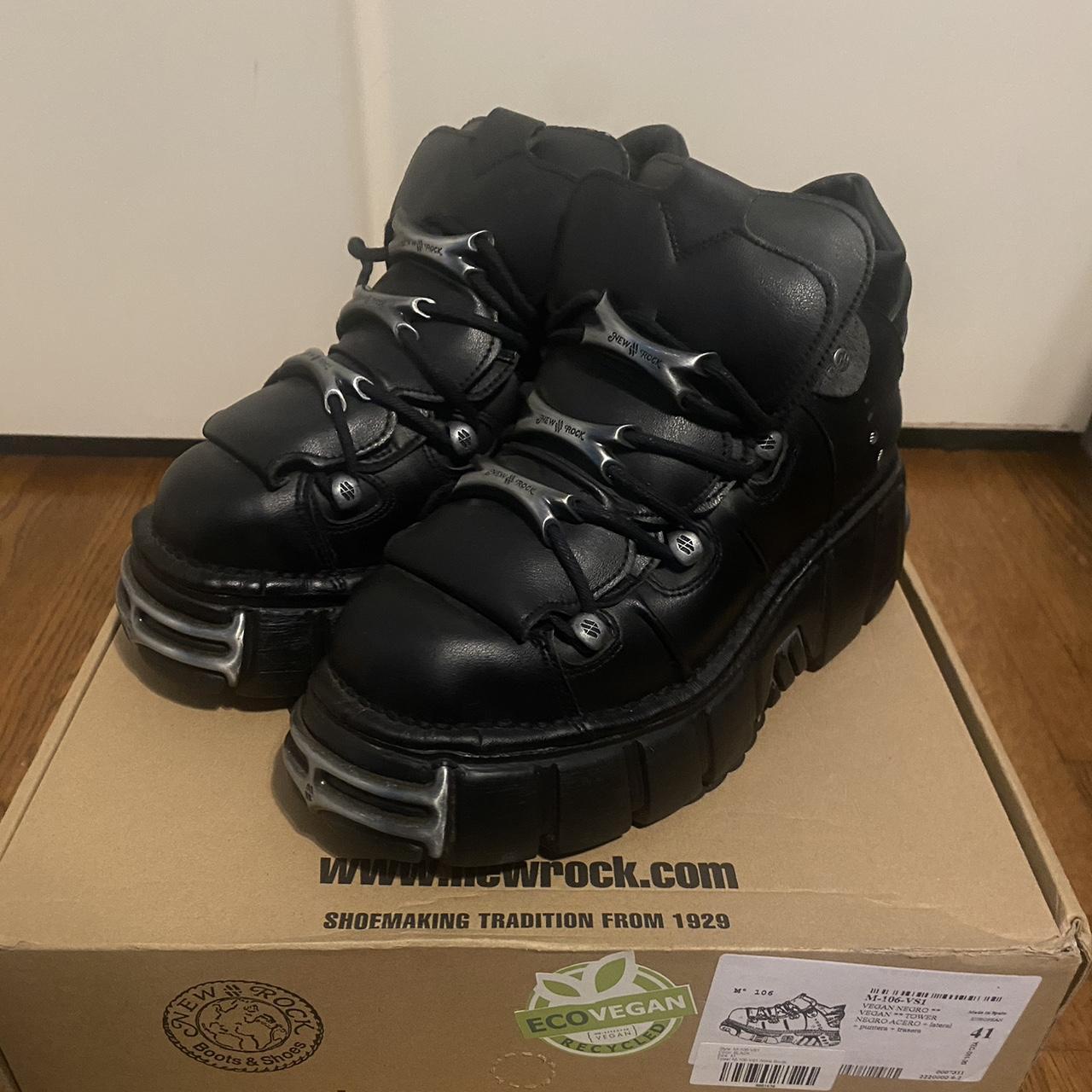 New Rock Platform Boots Size 41/8.5m #newrock... - Depop