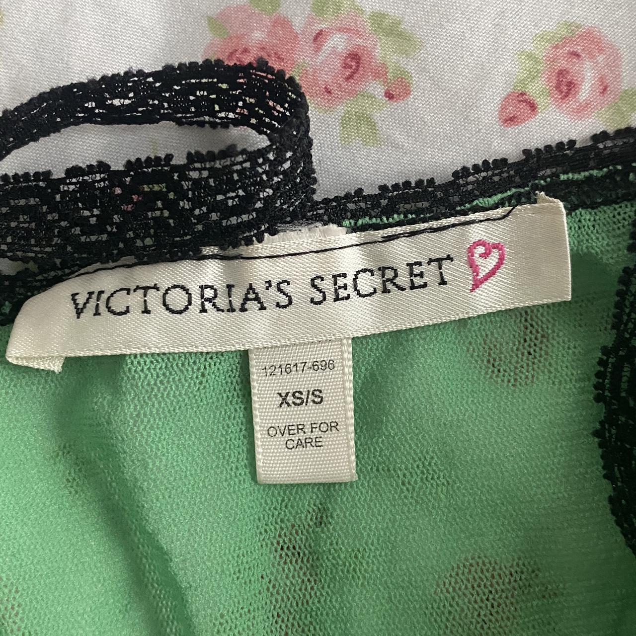 rare green and black lace victoria's secret mesh... - Depop