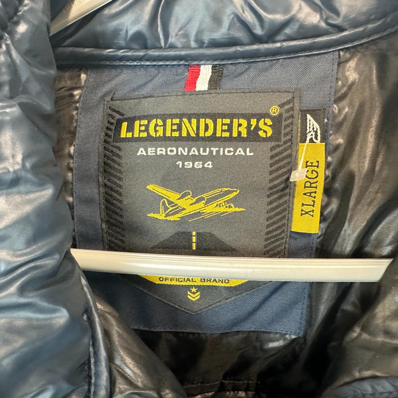 Legender's aeronautical padded coat with detachable... - Depop