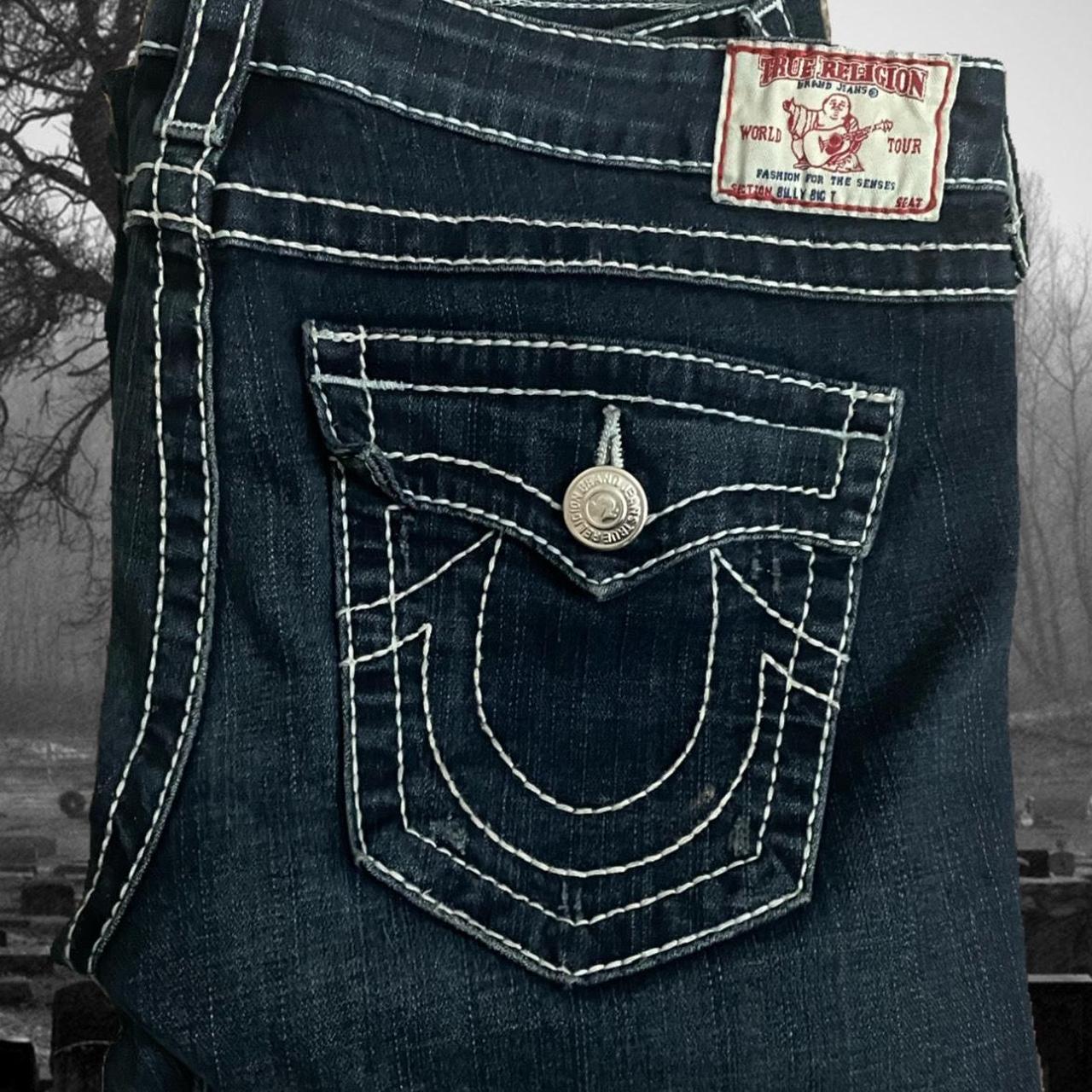 True Religion Jeans Women’s Billy Big T white... Depop