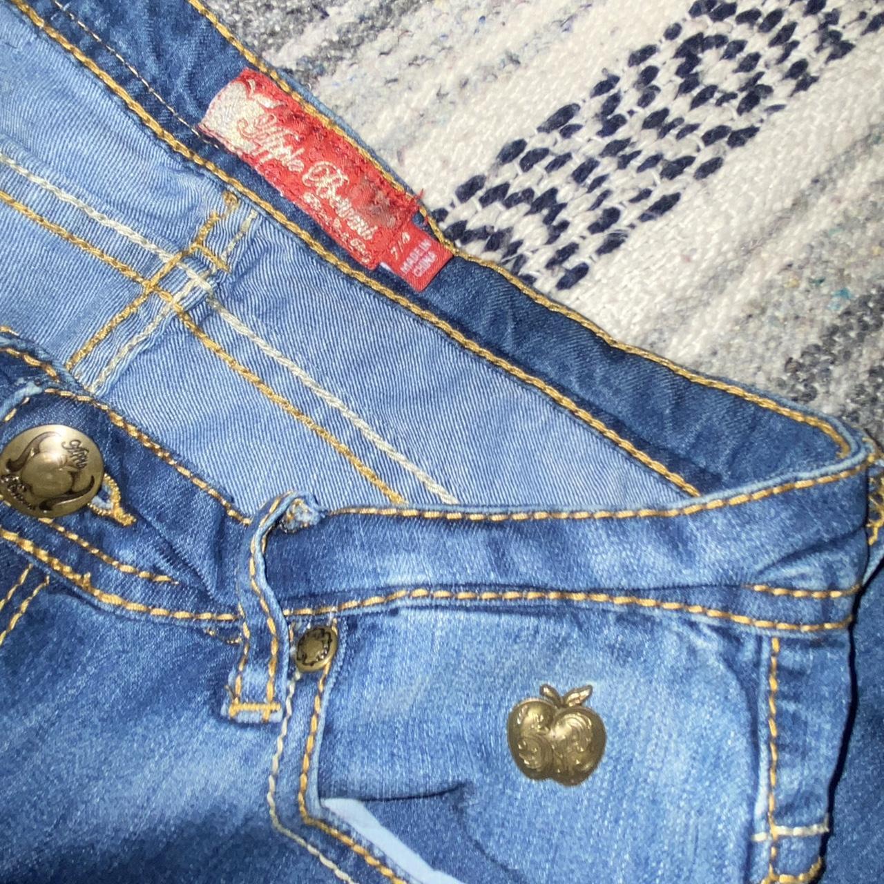 Apple Bottoms Women's Blue and Gold Jeans (4)