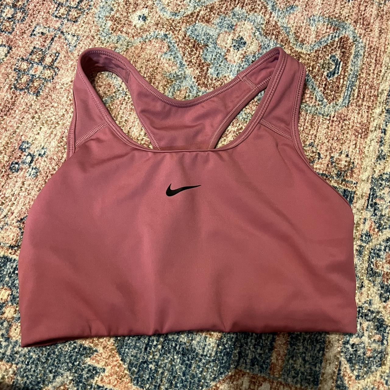 light pink Nike sports bra (can put pads in but... Depop