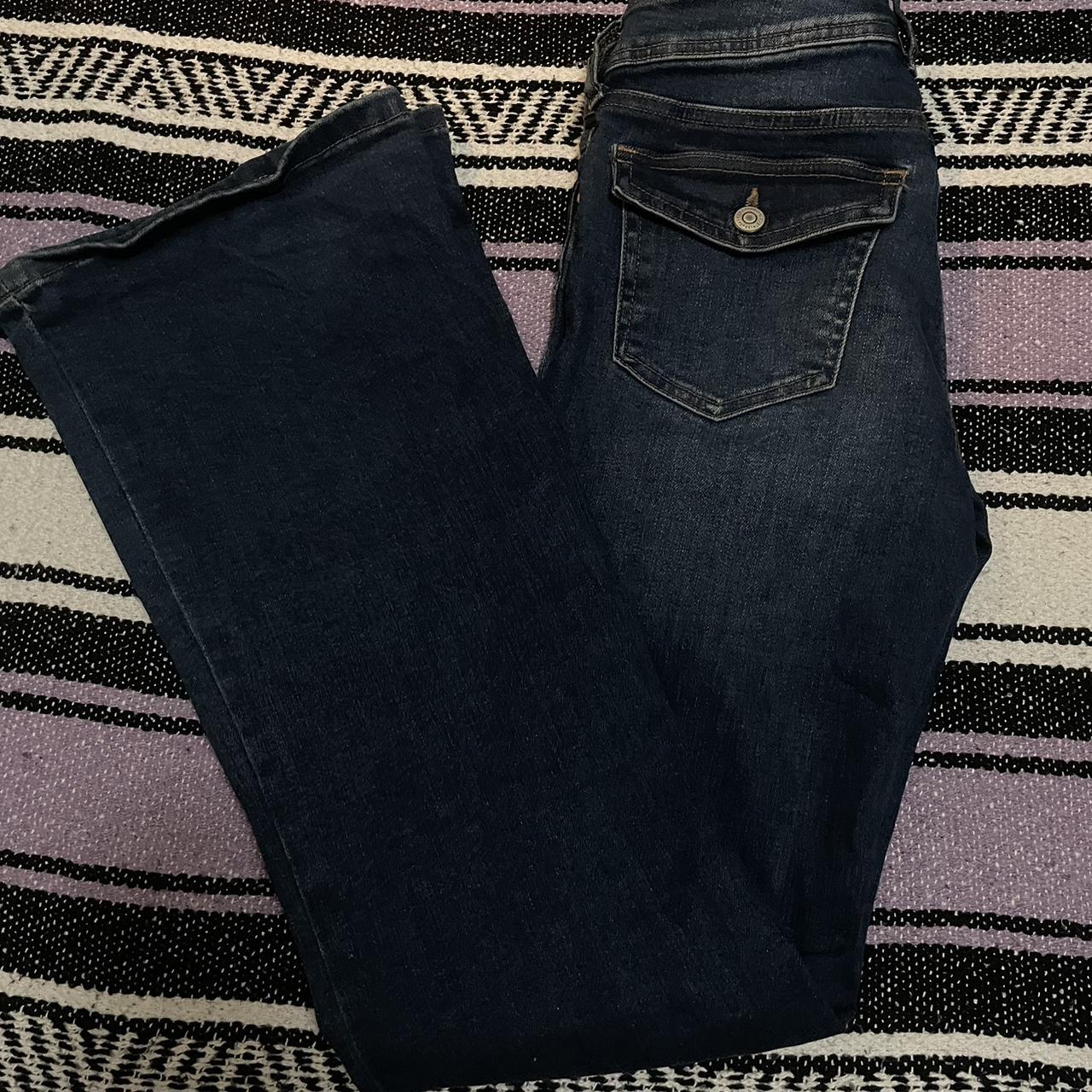 Aéropostale dark denim, low rise flared jeans, size... - Depop