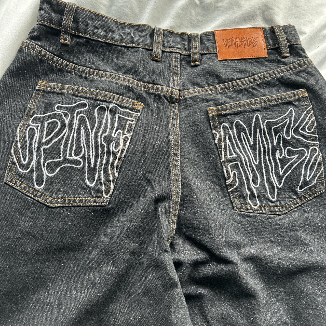 Up in flames ldn jeans Brand new with bag Only... - Depop