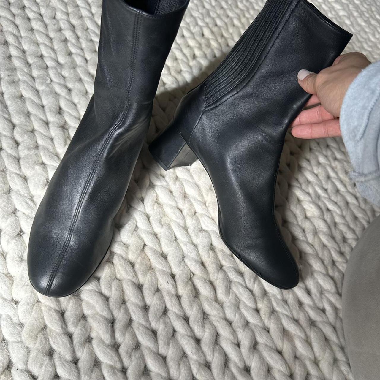 Aquazzura Saint Honore Bootie' 50 - BLACK lambskin | Depop